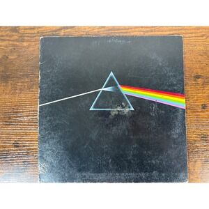 Pink Floyd Dark Side of the Moon Vinyl LP 1973 Harvest SMAS-11163 with Poster